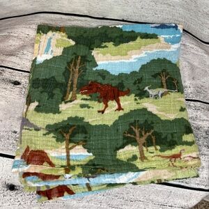 Little Unicorn Jurassic Park Baby Swaddle Muslin Blanket Dinosaurs Unique Rare